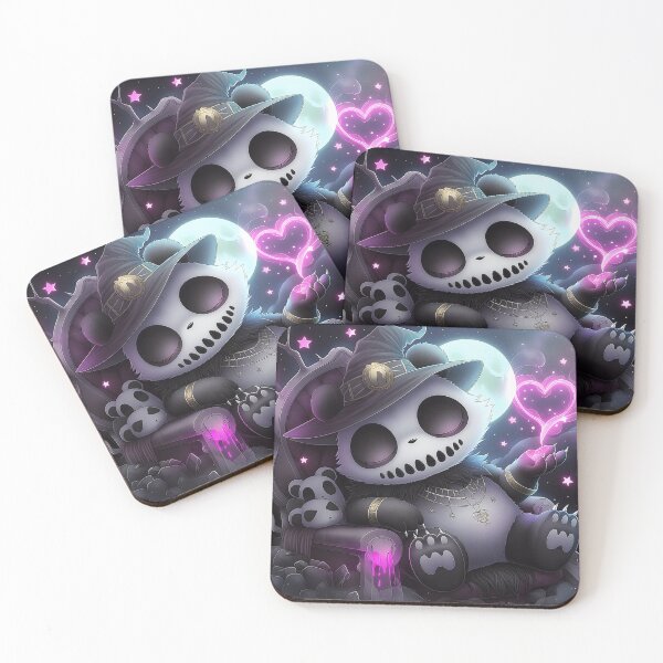 Item preview, Witchy Skull Panda Dark Magic Heart Spell Art designed and sold by DonaldWaltersxx.