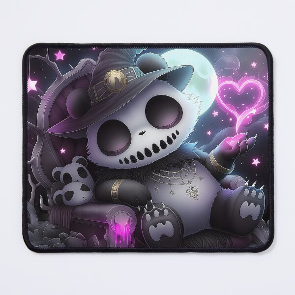 Item preview, Witchy Skull Panda Dark Magic Heart Spell Art designed and sold by DonaldWaltersxx.