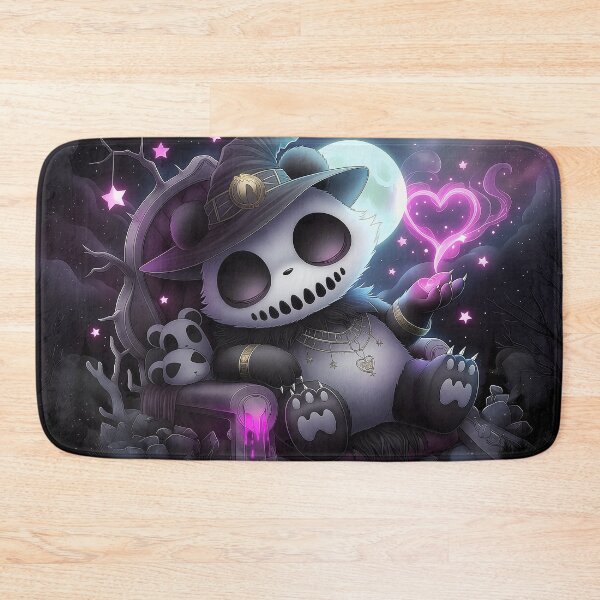 Item preview, Witchy Skull Panda Dark Magic Heart Spell Art designed and sold by DonaldWaltersxx.