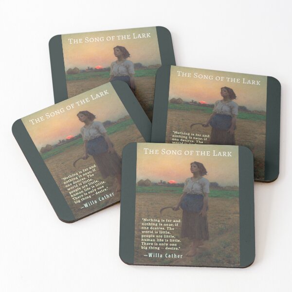 Item preview, Willa Sibert Cather quote: Nothing is far and nothing is near, if one desires. The world is little, people are little, human life is little. There is only one big thing—desire. designed and sold by artbleed.