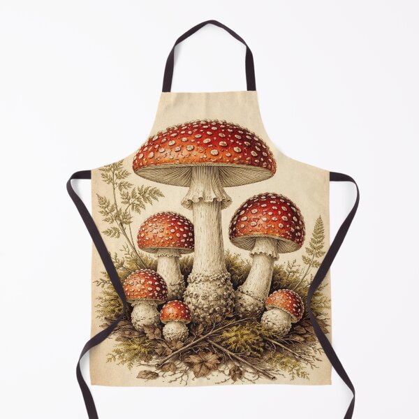 Item preview, Vintage Amanita Mushroom Illustration – Red Fly Agaric Botanical Engraving Cottagecore Art designed and sold by Darlin8888.