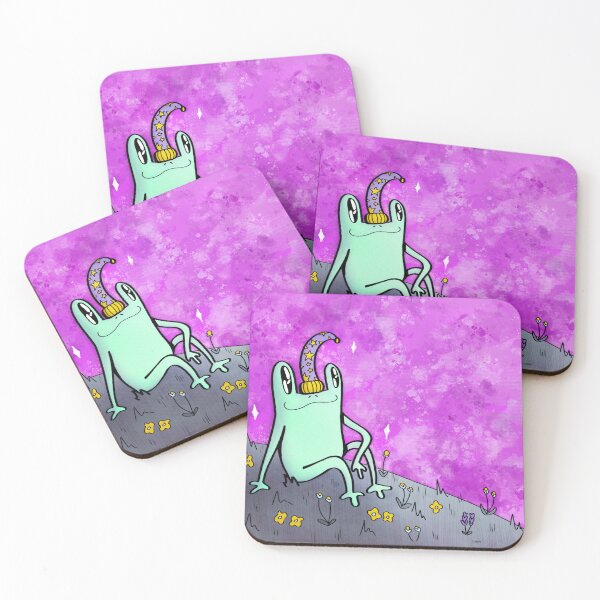 Item preview, Frog Wizard Watching A Pink Galaxy designed and sold by CloudClown.
