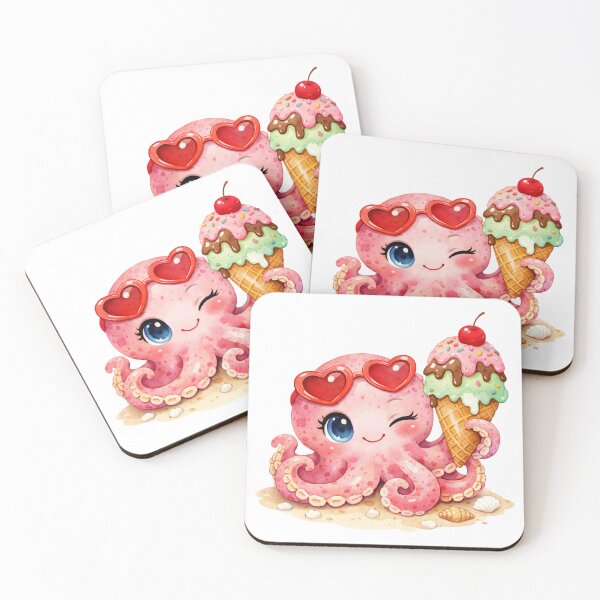 Item preview, cute pink octopus designed and sold by Blue-Fall.