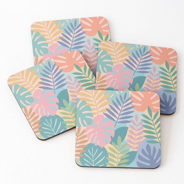 Item preview, Colorful Abstract Tropical Leaves Pattern designed and sold by sks-ai-artist.