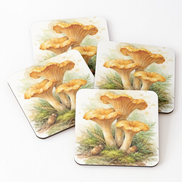 Item preview, Chanterelle Mushroom Watercolor – Forest Foraging Art Rustic Botanical Illustration designed and sold by Darlin8888.