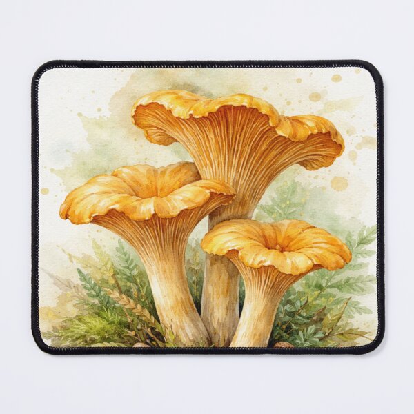 Item preview, Chanterelle Mushroom Watercolor – Forest Foraging Art Rustic Botanical Illustration designed and sold by Darlin8888.