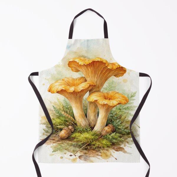 Item preview, Chanterelle Mushroom Watercolor – Forest Foraging Art Rustic Botanical Illustration designed and sold by Darlin8888.