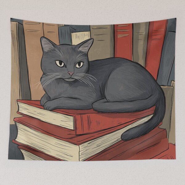 Item preview, How to Lie on Books Like a Cat All Day designed and sold by GrinGalore.