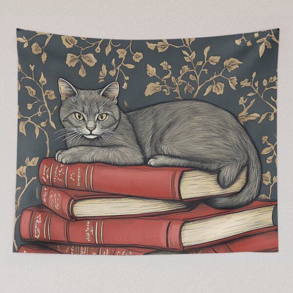 Item preview, How to Lie on Books Like a Cat designed and sold by GrinGalore.