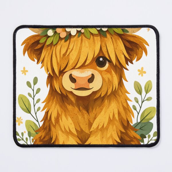 Item preview, Floral Highland Cow - Cute Cottagecore T-Shirt designed and sold by FatmaElhofy.