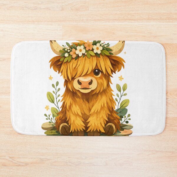 Item preview, Floral Highland Cow - Cute Cottagecore T-Shirt designed and sold by FatmaElhofy.