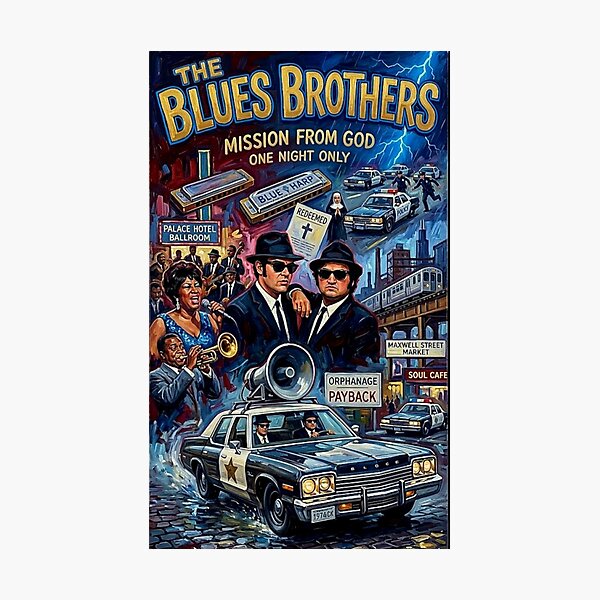 Item preview, Mission from God: The Blues Brothers in Oil designed and sold by Art's Diner.
