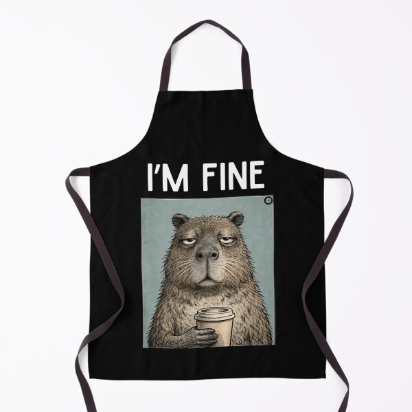 Item preview, Funny Capybara Coffee Graphic - Tired Morning Mood Design designed and sold by JerdbordinShop.
