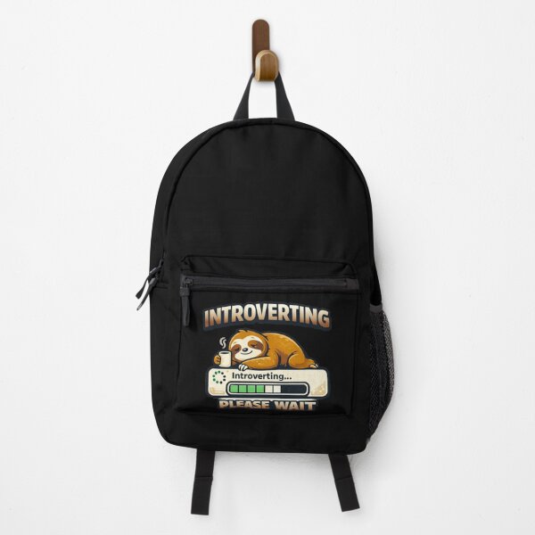 Item preview, Introverting Please Wait – Cute Sloth with Coffee and Loading Bar designed and sold by Aquarius-club.