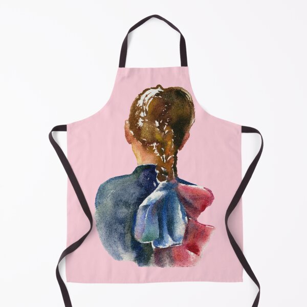Item preview, Soft Pastel Girl with Bow – Watercolor Back Portrait designed and sold by verlan*creations.
