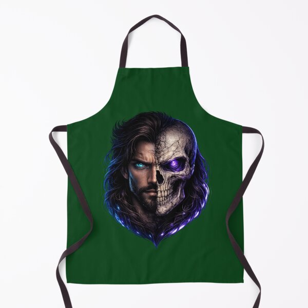 Item preview, Half Man Half Skull Neon Fusion – Dark Cyberpunk Death Streetwear Sticker designed and sold by KrishAuraa.