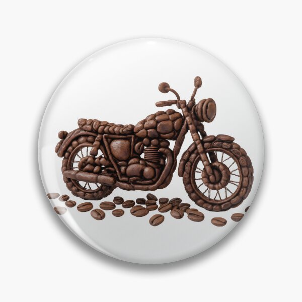Item preview, Coffee Lover Motorcycle Detailed Bean Engine Art Print designed and sold by Marcu Ioachim.