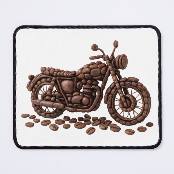 Item preview, Coffee Lover Motorcycle Detailed Bean Engine Art Print designed and sold by Marcu Ioachim.