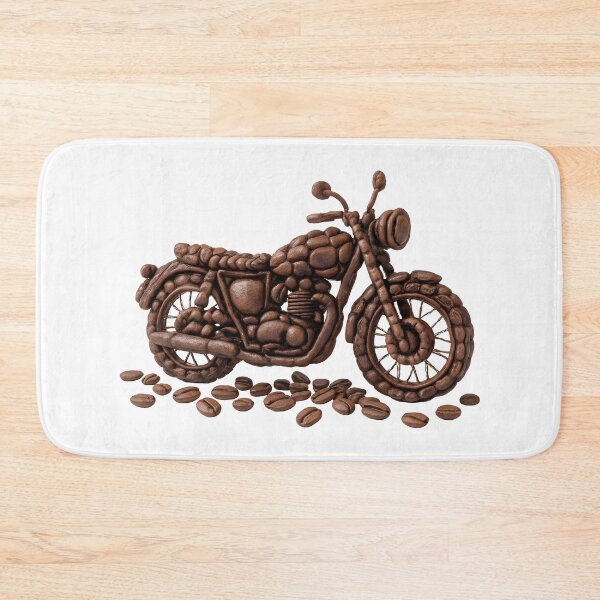 Item preview, Coffee Lover Motorcycle Detailed Bean Engine Art Print designed and sold by Marcu Ioachim.