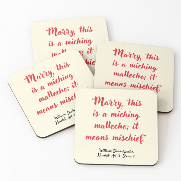 Item preview, Wicked Shakespeare Quote from Hamlet designed and sold by CharlottePlaceArt.