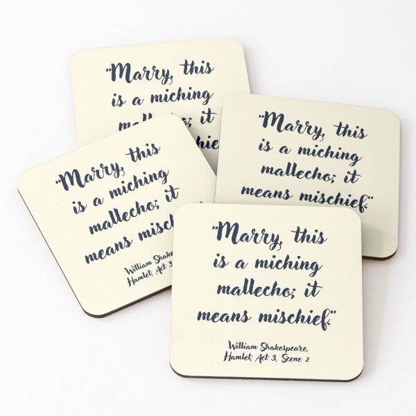 Item preview, Wicked Shakespeare Quote from Hamlet designed and sold by CharlottePlaceArt.