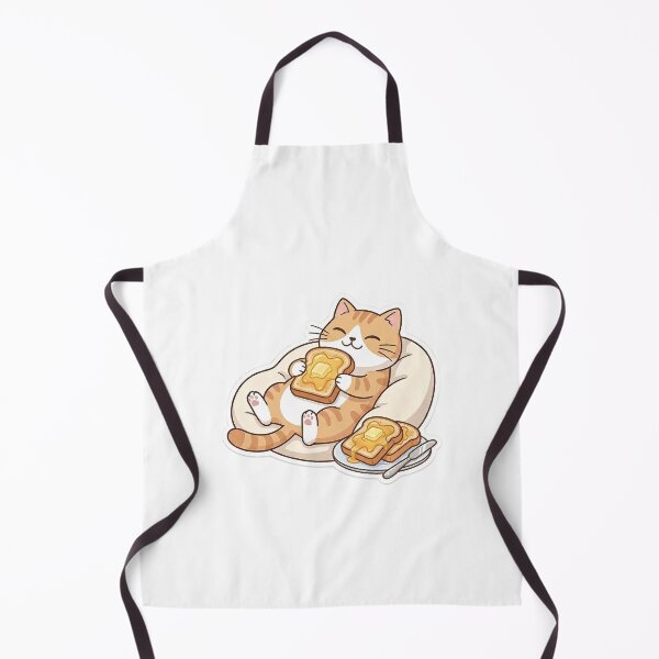 Item preview, Cute Ginger Cat Eating Honey Butter Toast Kawaii Art designed and sold by NoopnyangStudio.