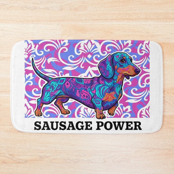 Item preview, Psychedelic Dachshund Digital Art – Colorful Boho Sausage Dog designed and sold by Stick-Shop9.