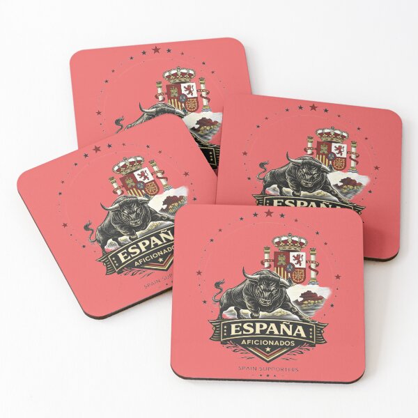 Item preview, Spain Supporters Bull – España Aficionados Royal Crest Football Merch designed and sold by Inner Flame Studio.