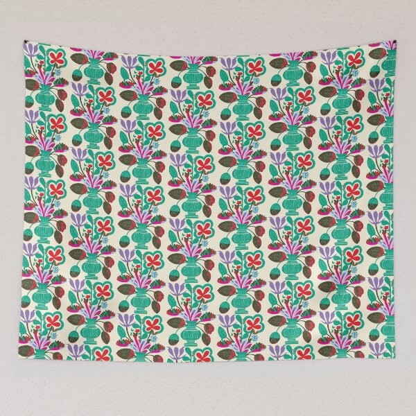 Item preview, Cool Colorful Capacious Folk Floral Abstract Design designed and sold by CharlottePlaceArt.