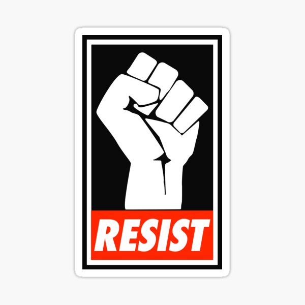 Vista previa del artículo con la obra «Resistir puño», diseñado y vendido por bullshirter.