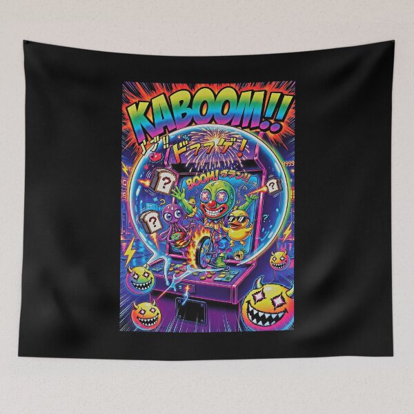 Item preview, KABOOM!! Psychedelic Arcade Explosion - Clown, Octopus & Duck Chaos designed and sold by David Brookes Digital.