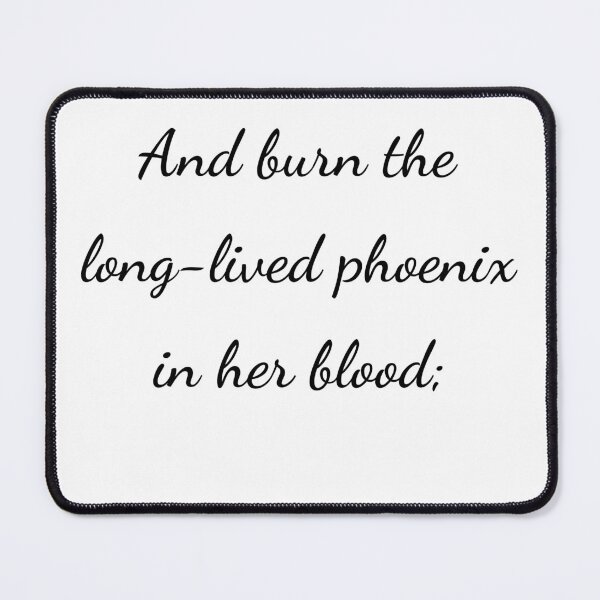 Item preview, "And burn the long-lived phoenix in her blood;" - handwriting black designed and sold by ariksworld.