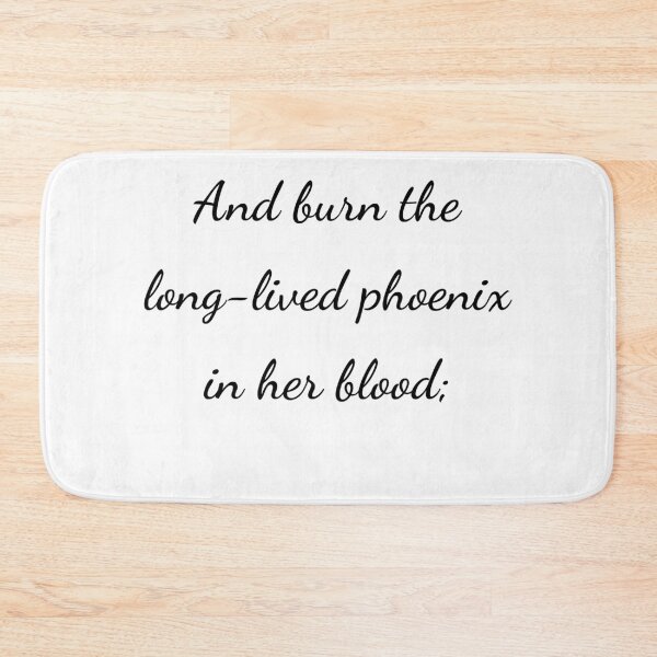 Item preview, "And burn the long-lived phoenix in her blood;" - handwriting black designed and sold by ariksworld.