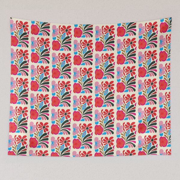 Item preview, Cool Colorful Capacious Folk Floral Abstract Design designed and sold by CharlottePlaceArt.