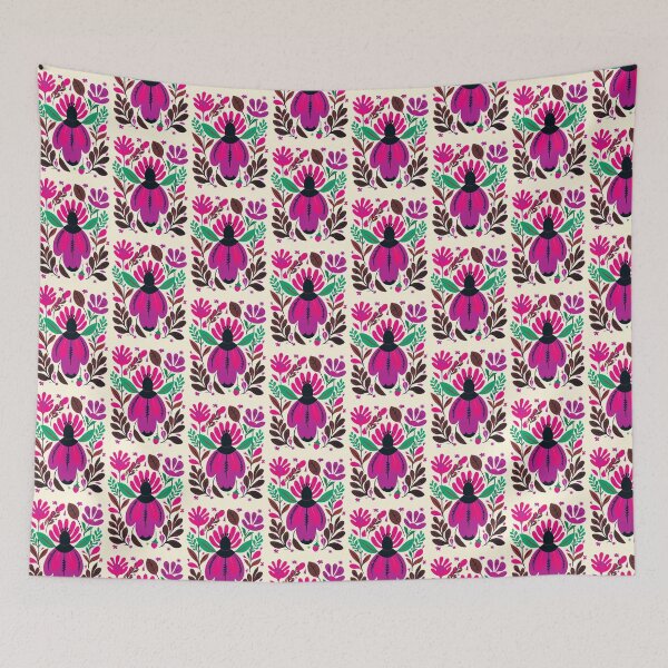 Item preview, Cool Colorful Capacious Folk Floral Abstract Design designed and sold by CharlottePlaceArt.