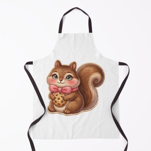 Item preview, Adorable Squirrel Die-Cut Sticker Illustration - Cute Woodland Animal with Bow and Cookie designed and sold by Stickivo.