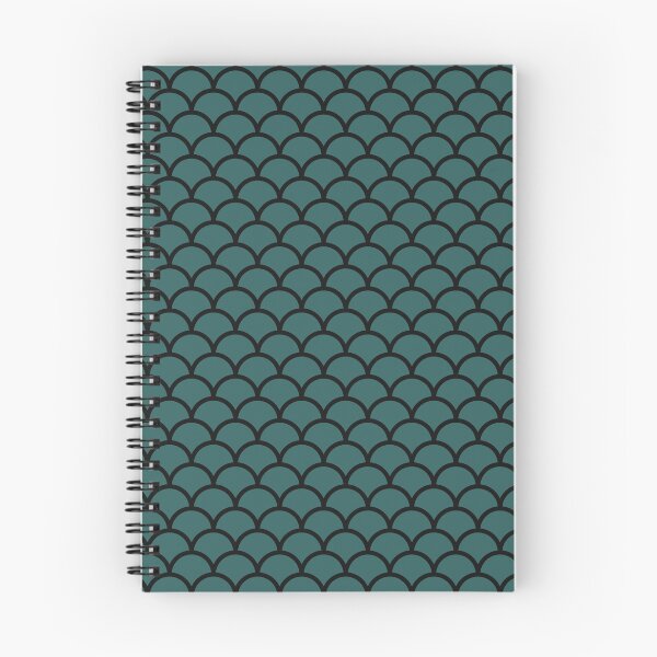 Item preview, Teal And Black Mermaid Scales Pattern designed and sold by pattern-archive.