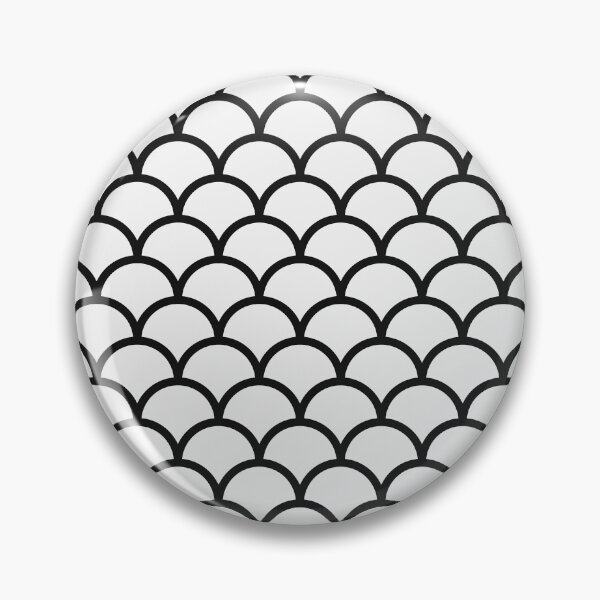 Item preview, White And Black Mermaid Scales Pattern designed and sold by pattern-archive.