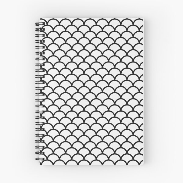 Item preview, White And Black Mermaid Scales Pattern designed and sold by pattern-archive.