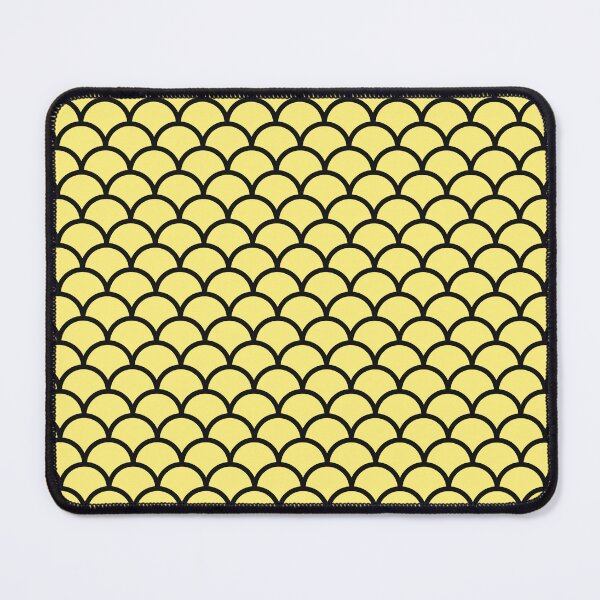 Item preview, Yellow And Black Mermaid Scales Pattern designed and sold by pattern-archive.