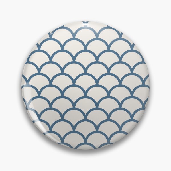 Item preview, Cream And Blue Mermaid Scales Pattern designed and sold by pattern-archive.