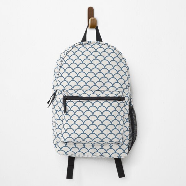 Item preview, Cream And Blue Mermaid Scales Pattern designed and sold by pattern-archive.