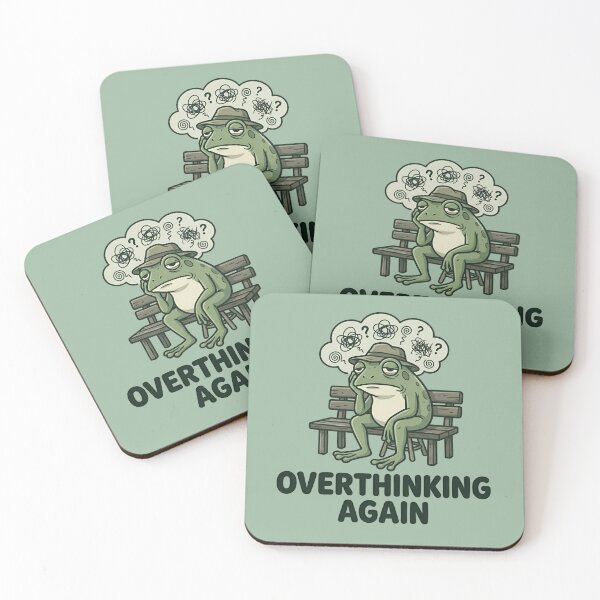 Item preview, Overthinking Again Frog Shirt – Funny Anxiety Meme Introvert Tee designed and sold by ZyxDes.