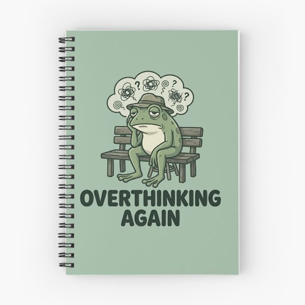 Item preview, Overthinking Again Frog Shirt – Funny Anxiety Meme Introvert Tee designed and sold by ZyxDes.