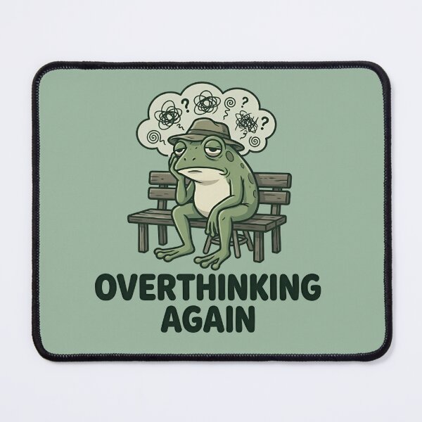 Item preview, Overthinking Again Frog Shirt – Funny Anxiety Meme Introvert Tee designed and sold by ZyxDes.