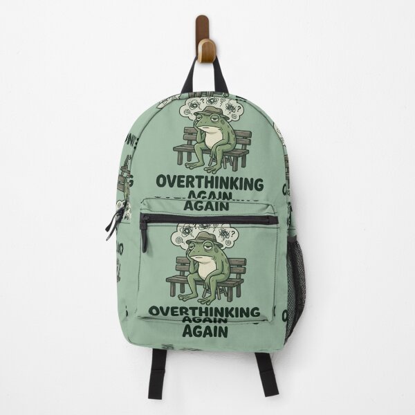 Item preview, Overthinking Again Frog Shirt – Funny Anxiety Meme Introvert Tee designed and sold by ZyxDes.