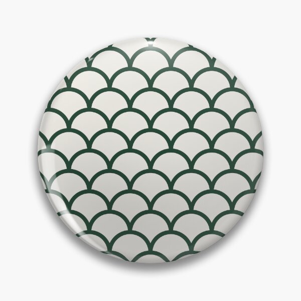 Item preview, Cream And Green Mermaid Scales Pattern designed and sold by pattern-archive.