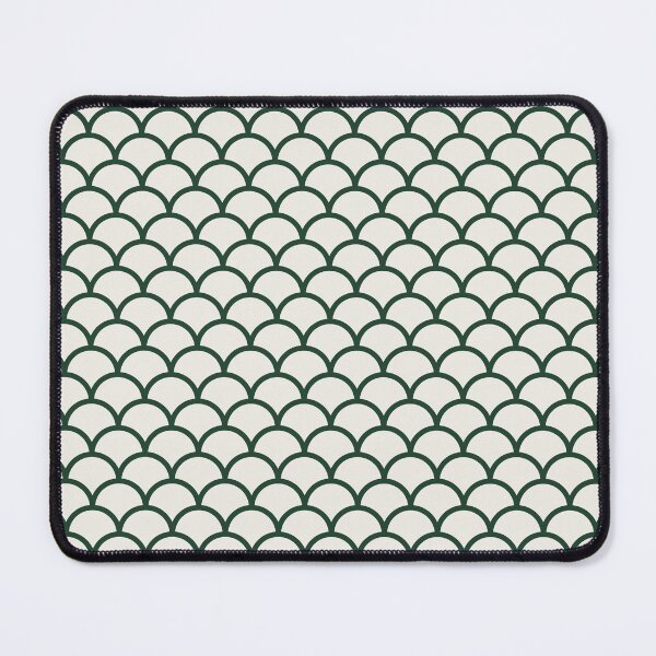 Item preview, Cream And Green Mermaid Scales Pattern designed and sold by pattern-archive.