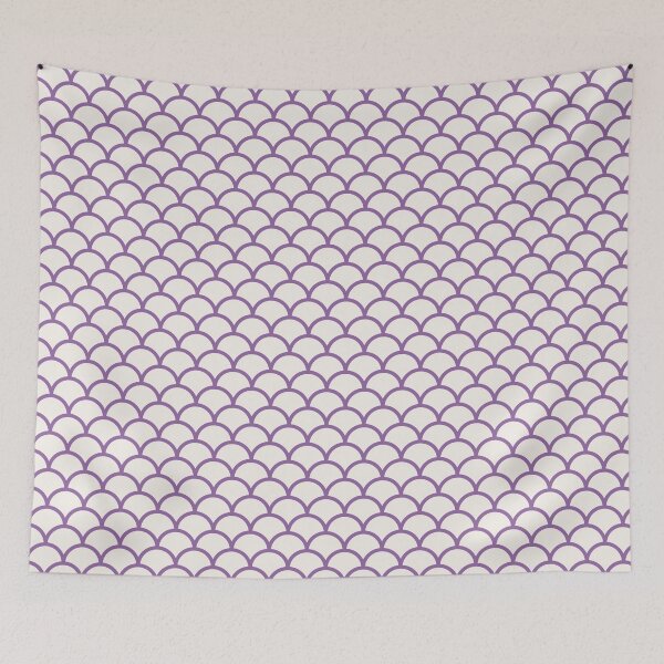 Item preview, Cream And Purple Mermaid Scales Pattern designed and sold by pattern-archive.