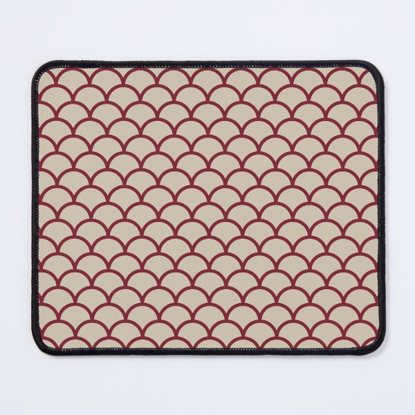 Item preview, Beige And Red Mermaid Scales Pattern designed and sold by pattern-archive.